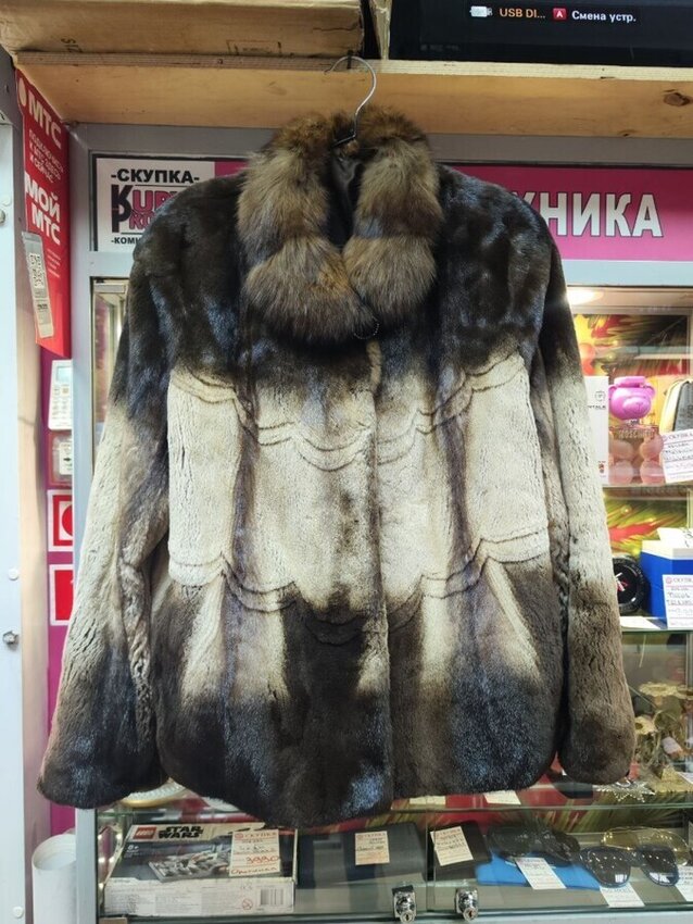 Шуба норковая коричневая 48р